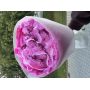 Букет из хризантем и малиновой солидаго