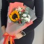 Букет с подсолнухом 1 сентября Букет с подсолнухом 1 сентября