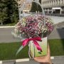 Сумочка с радужной гипсофилой