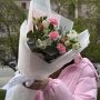 Букет цветов "Кустовые гвоздики с альстромерией" Букет цветов "Кустовые гвоздики с альстромерией"